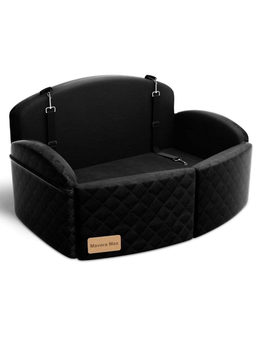 Pet Car Seat for Medium/Large Dogs, Booster Bed for Travel up to 55lbs, Black